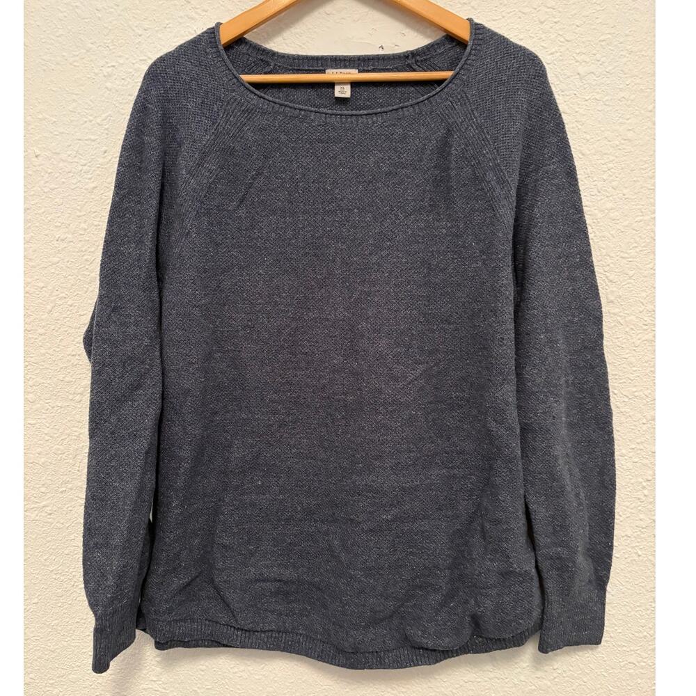 L.L. Bean Sweater Cotton Sweater XL Blue